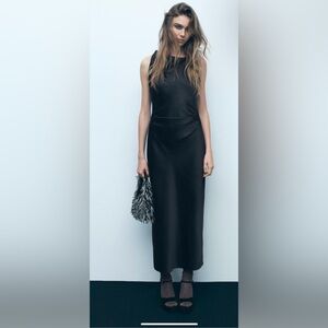 Satin effect midi Zara dress